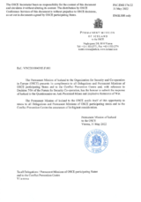 Response by the Delegation of Iceland to the Questionnaire on Anti-Personnel Mines and Explosive Remnants of War