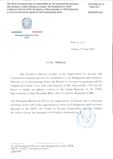 Response by the Delegation of Italy to the Questionnaire on Anti-Personnel Mines and Explosive Remnants of War