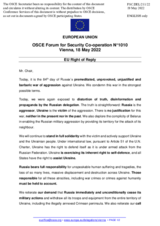 Statement by the French EU Presidency in response to the statement by the Delegation of the Russian Federation