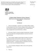 Statement by the Delegation of the United Kingdom in response to the statement by the Delegation of the Russian Federation