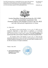 Response by the Delegation of Latvia to the Questionnaire on Anti-Personnel Mines and Explosive Remnants of War