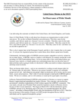 Statement by the Delegation of the United States of America, also on behalf of Canada and the United Kingdom, in observance of Pride Month
