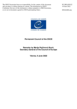 Address of the Secretary General of the Council of Europe Marija Pejčinović Burić