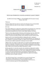 Statement by the Delegation of Norway on the Russian Federation’s ongoing aggression against Ukraine