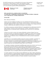 Déclaration de la Délégation canadienne au sujet de l'agression continue de la Russie contre l'Ukraine