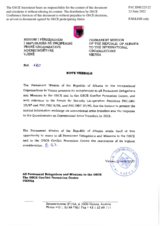 Response by the Delegation of Albania to the Questionnaire on Participating States’ Policy and/or National Practices and Procedures for the Export of Conventional Arms and Related Technology