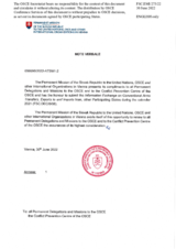 Information Exchange by the Delegation of Slovakia on Conventional Arms Transfer