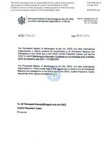 Information Exchange by the Delegation of Montenegro on Conventional Arms Transfer