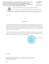 Information Exchange by the Delegation of Moldova on Conventional Arms Transfer