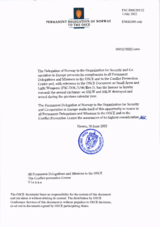 Annual Information by the Delegation of Norway on SALW Identified as Surplus and/or Seized and Destroyed