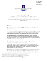 Statement by the Delegation of Norway in response to the address by the Special Representative of the OSCE Chairman-in-Office on Gender, Ms. Liliana Palihovici 