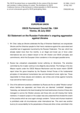 Statement by the Czech EU Presidency on the Russian Federation’s ongoing aggression against Ukraine