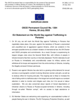 Statement by the Czech EU Presidency on the World Day against Trafficking in Persons observed on 30 July
