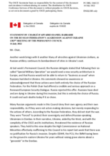 Statement by the Delegation of Canada on the Russian Federation’s ongoing aggression against Ukraine