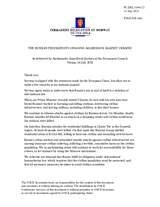 Statement by the Delegation of Norway on the Russian Federation’s ongoing aggression against Ukraine