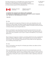 Statement by the Delegation of Canada on the Russian Federation’s ongoing aggression against Ukraine