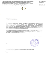 Information Exchange by the Delegation of Türkiye on Conventional Arms Transfer