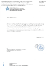 Information Exchange by the Delegation of San Marino on Conventional Arms Transfer