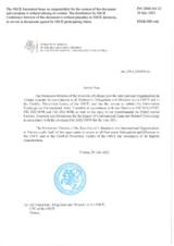 Response by the Delegation of Lithuania to the Questionnaire on Participating States’ Policy and/or National Practices and Procedures for the Export of Conventional Arms and Related Technology