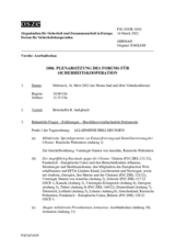 Journal der 1004. Plenarsitzung des Forums