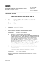 Journal of the 1003rd Plenary Meeting of the Forum for Security Co-operation