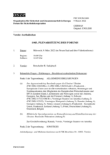 Journal der 1003. Plenarsitzung des Forums