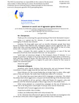 Statement by the Delegation of Ukraine on the Russian Federation’s ongoing aggression against Ukraine: six months of human suffering and unscrupulous attack on the foundations of the OSCE