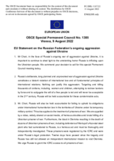 Statement by the Czech EU Presidency on the Russian Federation’s ongoing aggression against Ukraine: attacks on civilians, civilian infrastructure and violations of humanitarian law