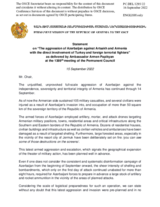Statement by the Delegation of Armenia on the aggression of Azerbaijan against Artsakh and Armenia with the direct involvement of Turkey and foreign terrorist fighters