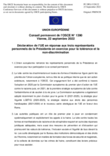 Déclaration de l’UE en réponse aux trois représentants personnels de la Présidente en exercice pour la tolérance et la non-discrimination