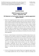 Statement by the Czech EU Presidency on the Russian Federation’s ongoing aggression against Ukraine