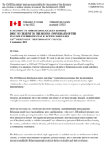 Statement by the Delegation of Canada, also on behalf of several delegations, on the second anniversary of the fraudulent presidential election in Belarus