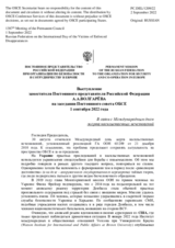 Выступление заместителя Постоянного представителя Российской Федерации А.А.Волгарёва - В связи с Международным днем жертв насильственных исчезновений