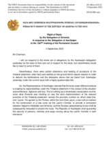Statement by the Delegation of Armenia in response to the statement by the Delegation of Azerbaijan