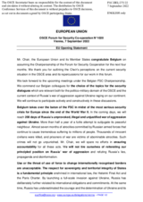 Opening statement by the Czech EU Presidency