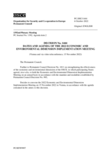 Permanent Council Decision No. 1444