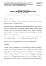 Statement by the Delegation of Denmark on the Russian Federation’s ongoing aggression against Ukraine