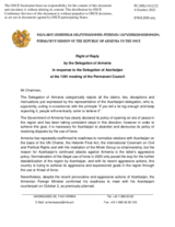 Statement by the Delegation of Armenia in response to the statement by the Delegation of Azerbaijan