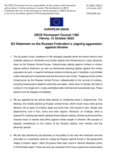Statement by the Czech EU Presidency on the Russian Federation’s ongoing aggression against Ukraine