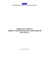 Código De Conduta Sobre Os Aspetos Político-Militares De Segurança