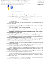 Statement by the Delegation of Ukraine on the Russian Federation’s ongoing aggression against Ukraine