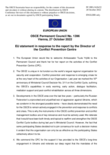 Statement by the Czech EU Presidency in response to the report by the Director of the Conflict Prevention Centre, Ambassador Tuula Yrjölä