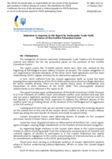 Statement by the Delegation of Ukraine in response to the report by the Director of the Conflict Prevention Centre, Ambassador Tuula Yrjölä