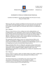 Statement by the Delegation of Norway in response to the presentation by the OSCE Secretary General of the 2023 Unified Budget Proposal