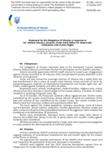 Statement by the Delegation of Ukraine in response to the report by the Director of the Office for Democratic Institutions and Human Rights (ODIHR), Mr. Matteo Mecacci