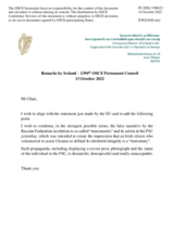 Statement by the Delegation of Ireland in response to the statement by the Delegation of the Russian Federation