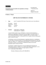 Journal de la 1389ème séance plénière du Conseil