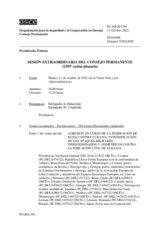 Diario de la 1393ª Sesión extraordinaria del Consejo Permanente