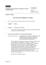 Journal de la 1392ème séance plénière du Conseil