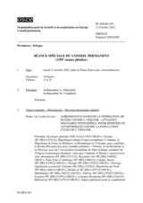 Journal de la 1393ème séance spéciale du Conseil permanent